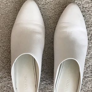 White Vince mules